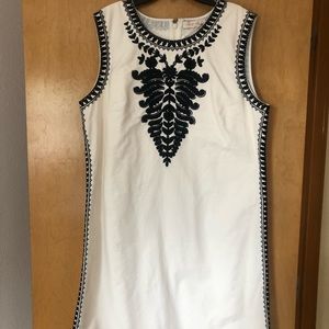 Tory Burch embroidered sheath dress- sz 14